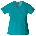 Cherokee Workwear Mock Wrap Top